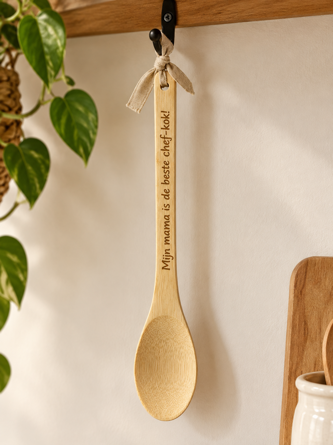 Houten kooklepel
